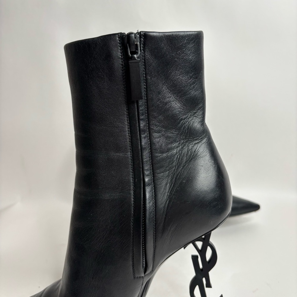 Yves SAINT LAURENT Opyum 110 YSL Heeled Boots Black size 37 - Picture 7 of 17